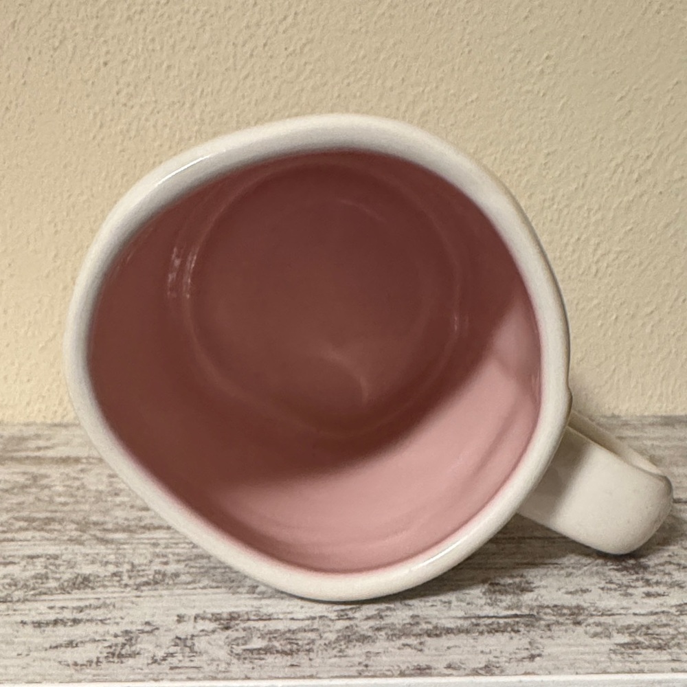 Rae Dunn “MY LOVE” Ceramic Mug Pink Interior - Picture 5 of 6